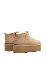 Ugg Australia Boots Beige Suede Ultra Mini Platform