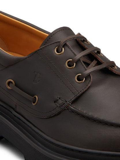 Tod's Brown Moccasins — Leather Flat Loafers for Men