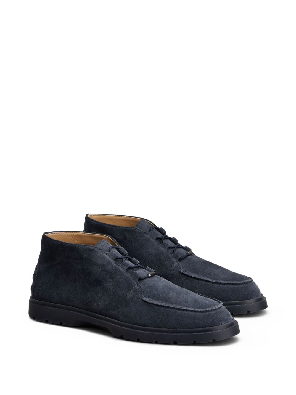 Tod's Blue Suede Lace-Up Boots