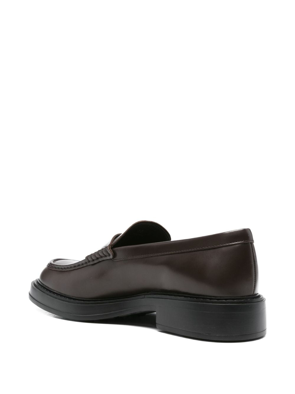 Tod's Flat Shoes — Chocolate Brown Leather Moccasins