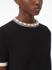 Boucles d'oreilles Valentino Garavani VLogo avec perles Swarovski