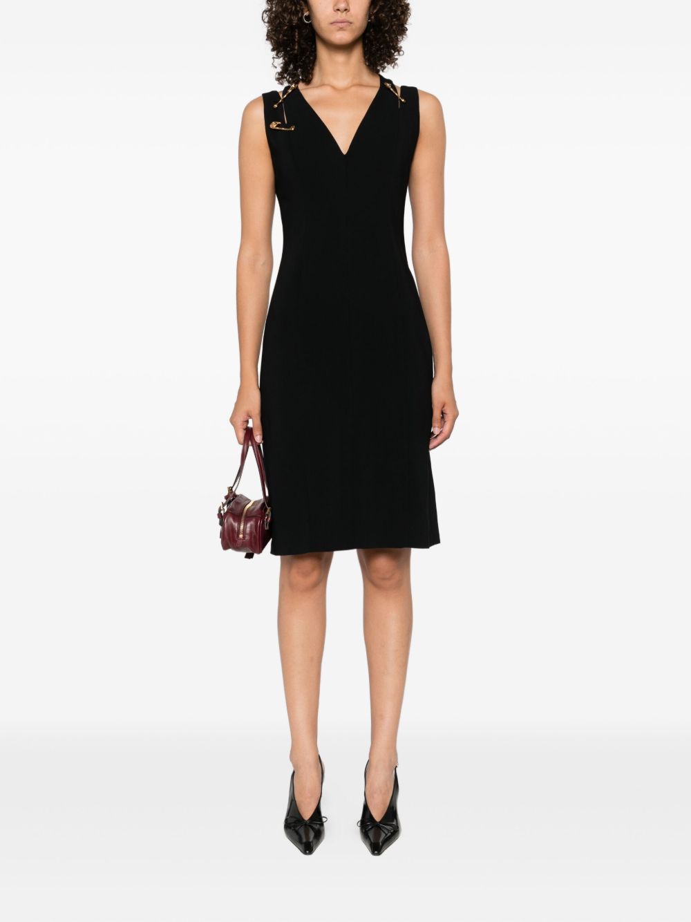 Versace Dresses Black stretch-cady mini cocktail dress
