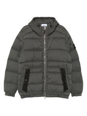 Stone Island Coats Grey hooded down jacket