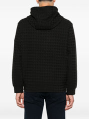 Emporio Armani Exclusive Black Quilted Hoodie Sweater