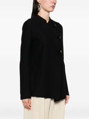 Emporio Armani Black Jacket — Cotton Single‑Breasted Elegance