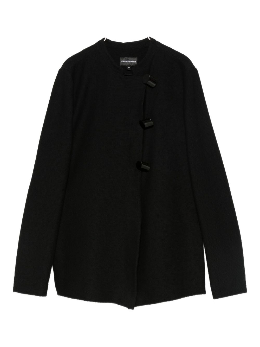 Emporio Armani Black Jacket — Cotton Single‑Breasted Elegance