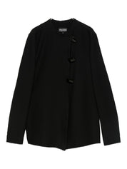 Emporio Armani Black Jacket — Cotton Single‑Breasted Elegance