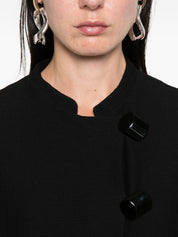 Emporio Armani Black Jacket — Cotton Single‑Breasted Elegance