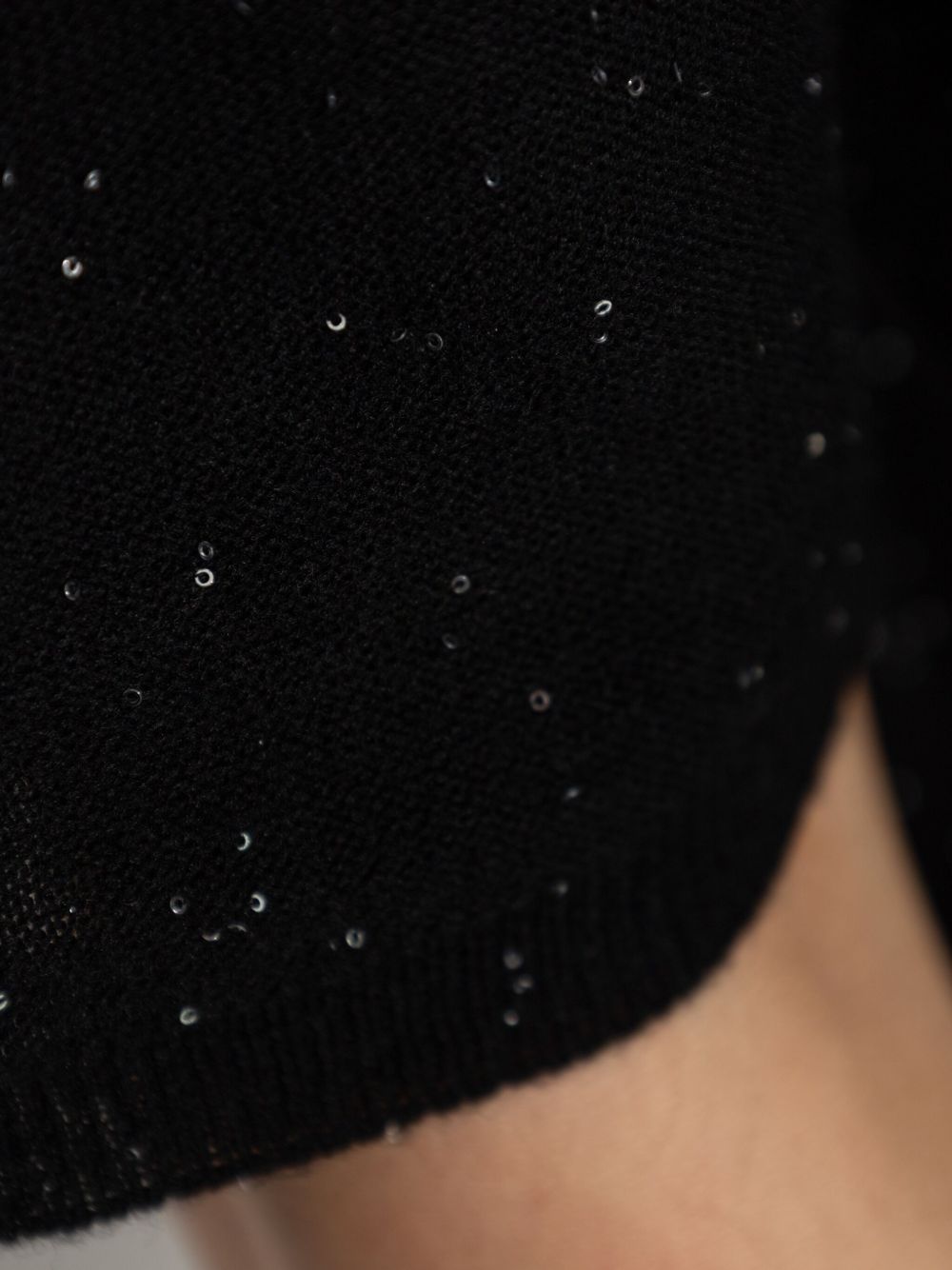 Fabiana Filippi Sweaters Black — Wool Crewneck Top