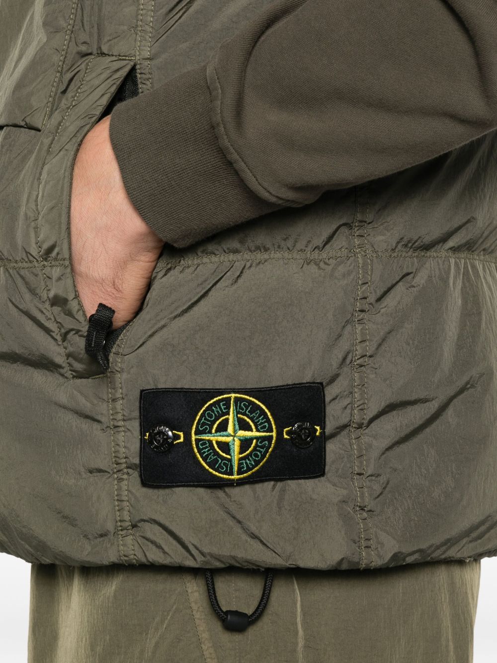 Stone Island Jackets Green sleeveless nylon down vest