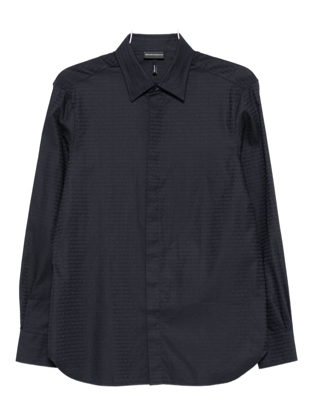 Emporio Armani Blue Long‑Sleeve Cotton Shirt