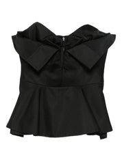 Alexander McQueen Top Black off-shoulder peplum