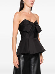 Alexander McQueen Top Black off-shoulder peplum