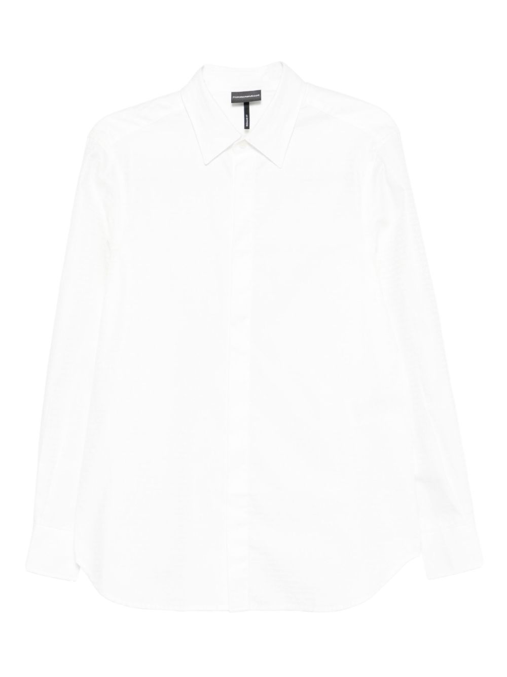 Emporio Armani White Cotton Long‑Sleeve Shirt