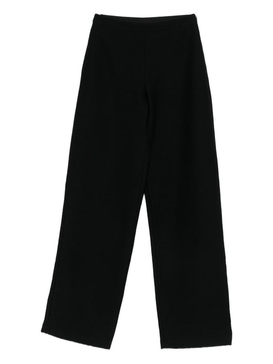 High‑Waisted Emporio Armani Trousers — Black Tailoring