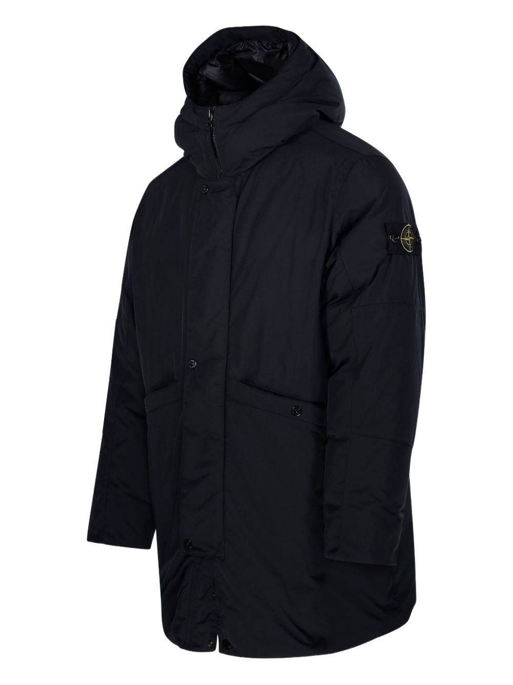 Stone Island Coats Black hooded parka