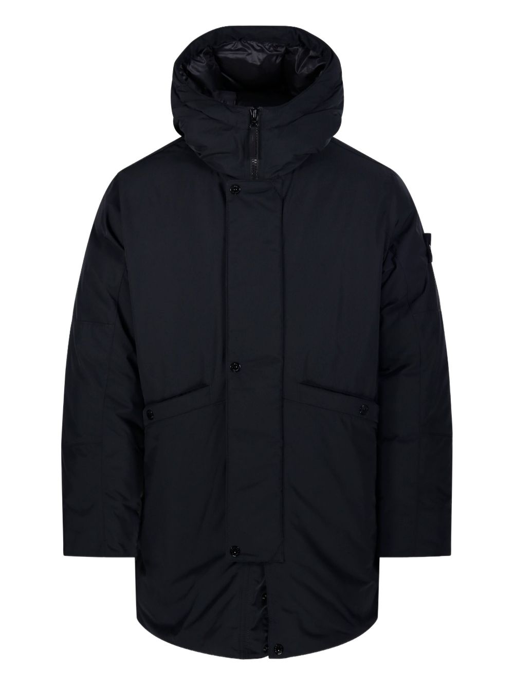 Stone Island Coats Black hooded parka