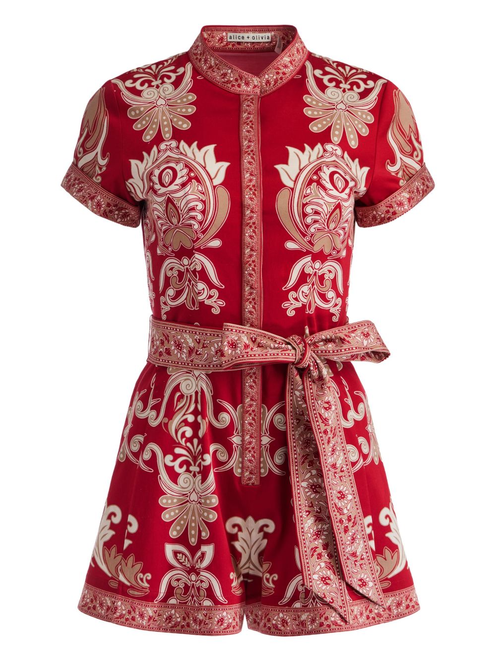 Alice + Olivia Dresses Red floral cotton romper