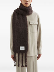 Jil Sander Plus Scarfs Bordeaux wool knit