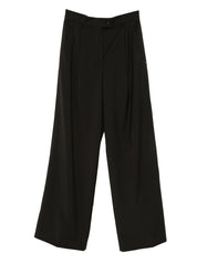 SPORTMAX PRE High‑Waist Trousers — Black Pleated Elegance