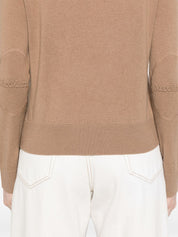 Camel Wool Crew Neck Sweater — S Max Mara