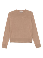 Camel Wool Crew Neck Sweater — S Max Mara