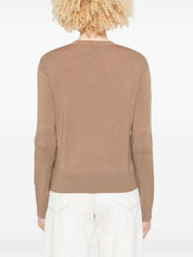 Camel Wool Crew Neck Sweater — S Max Mara