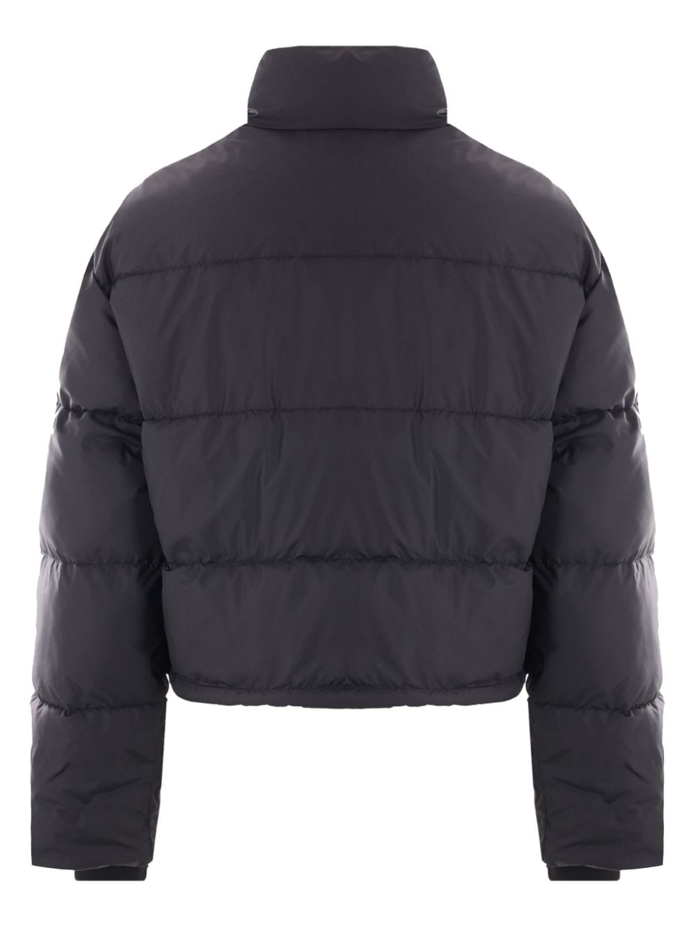 Courreges Pre Coats Black silk nylon puffer