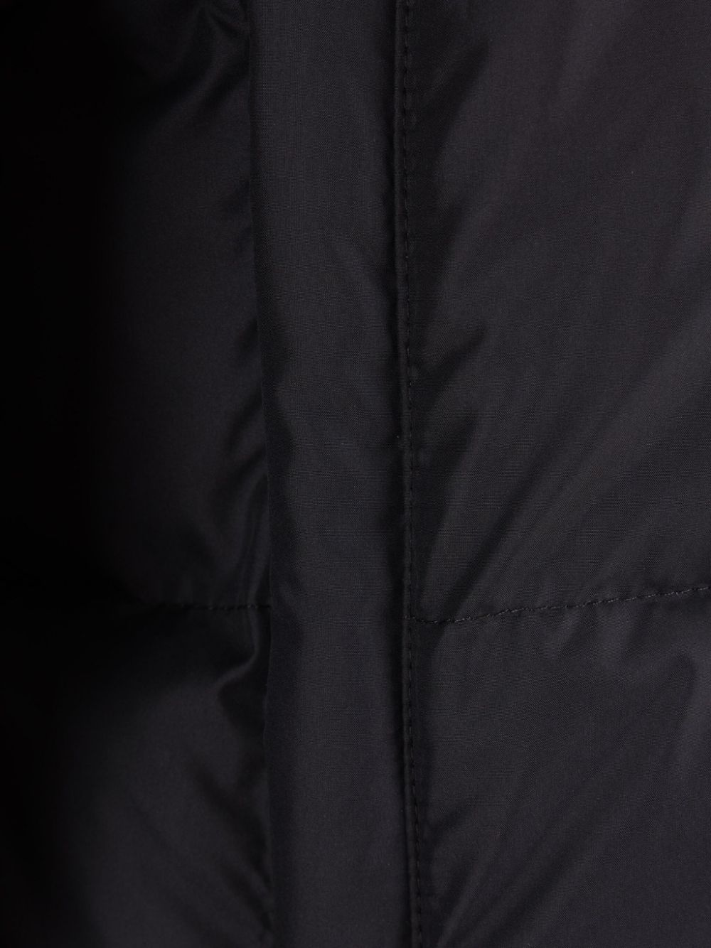 Courreges Pre Coats Black silk nylon puffer