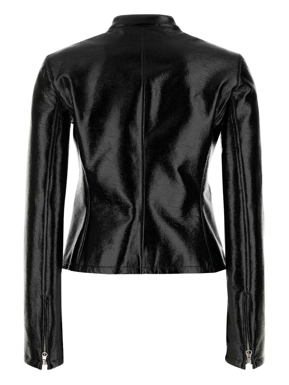 Courreges Pre Jackets Black cotton-blend biker