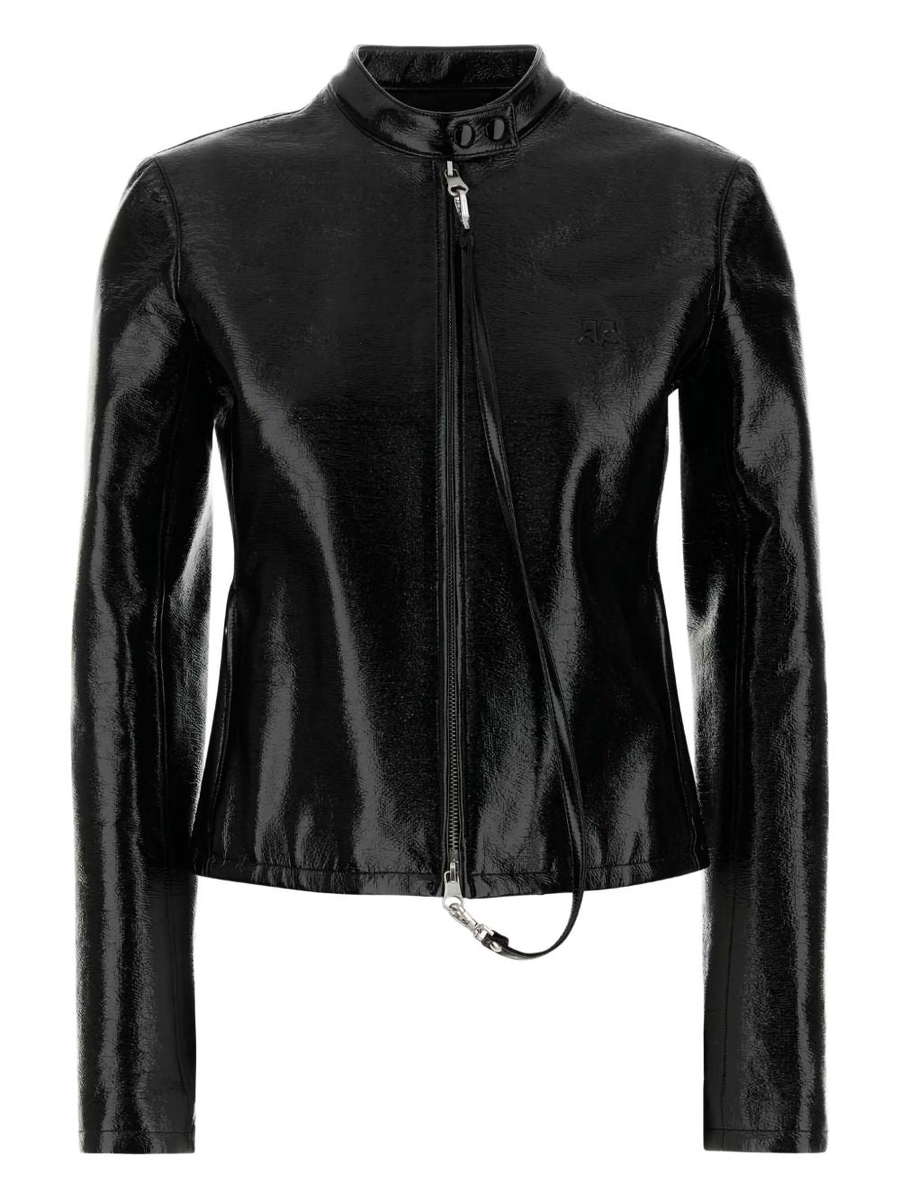 Courreges Pre Jackets Black cotton-blend biker