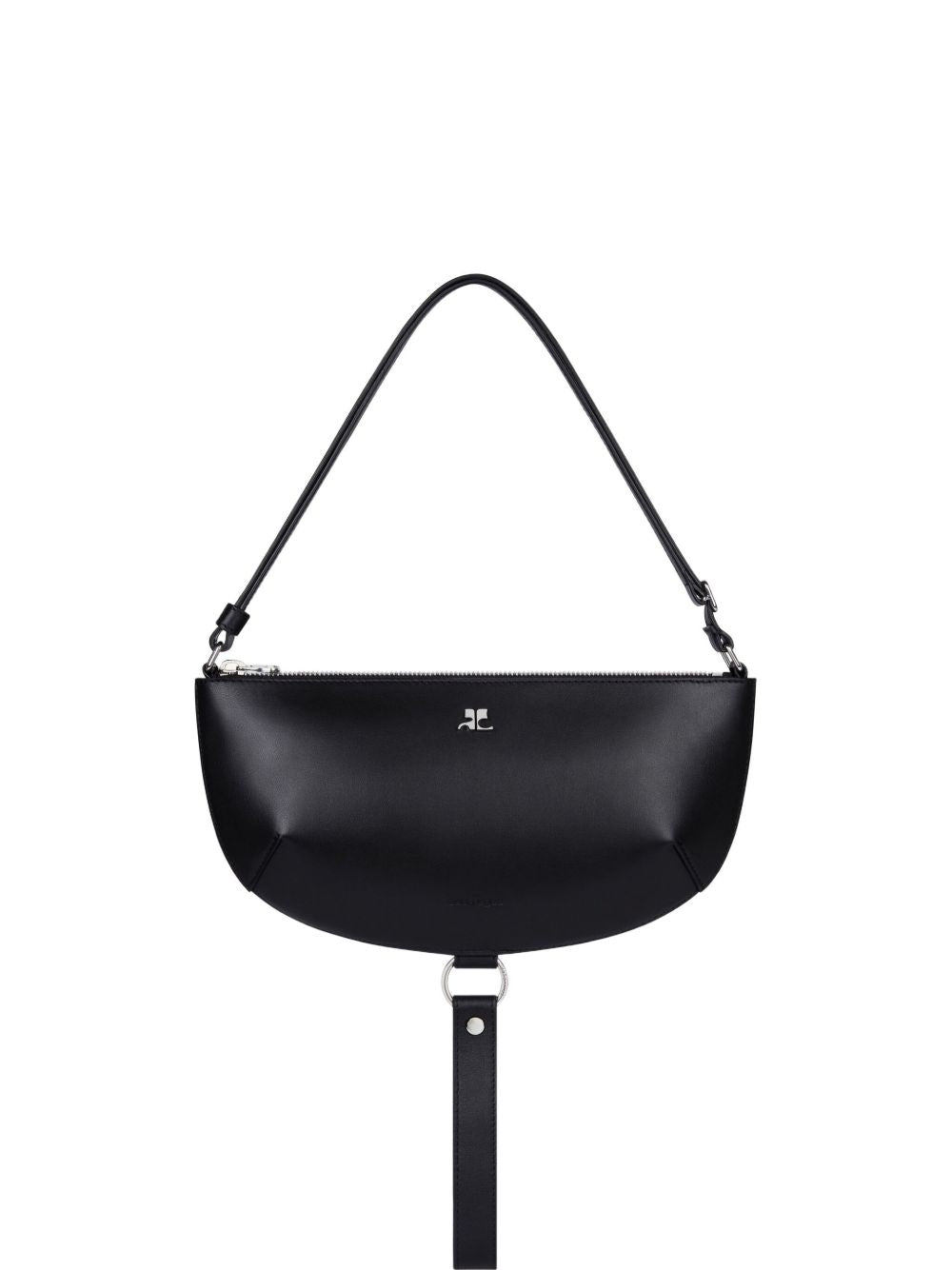 Courreges Pre Bags.. Sac bandoulière en cuir noir