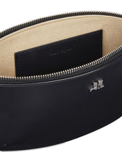 Courreges Pre Bags.. Sac bandoulière en cuir noir