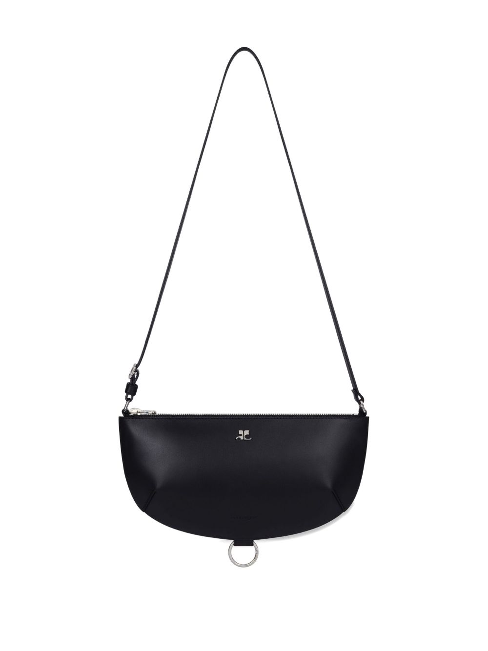 Courreges Pre Bags.. Sac bandoulière en cuir noir