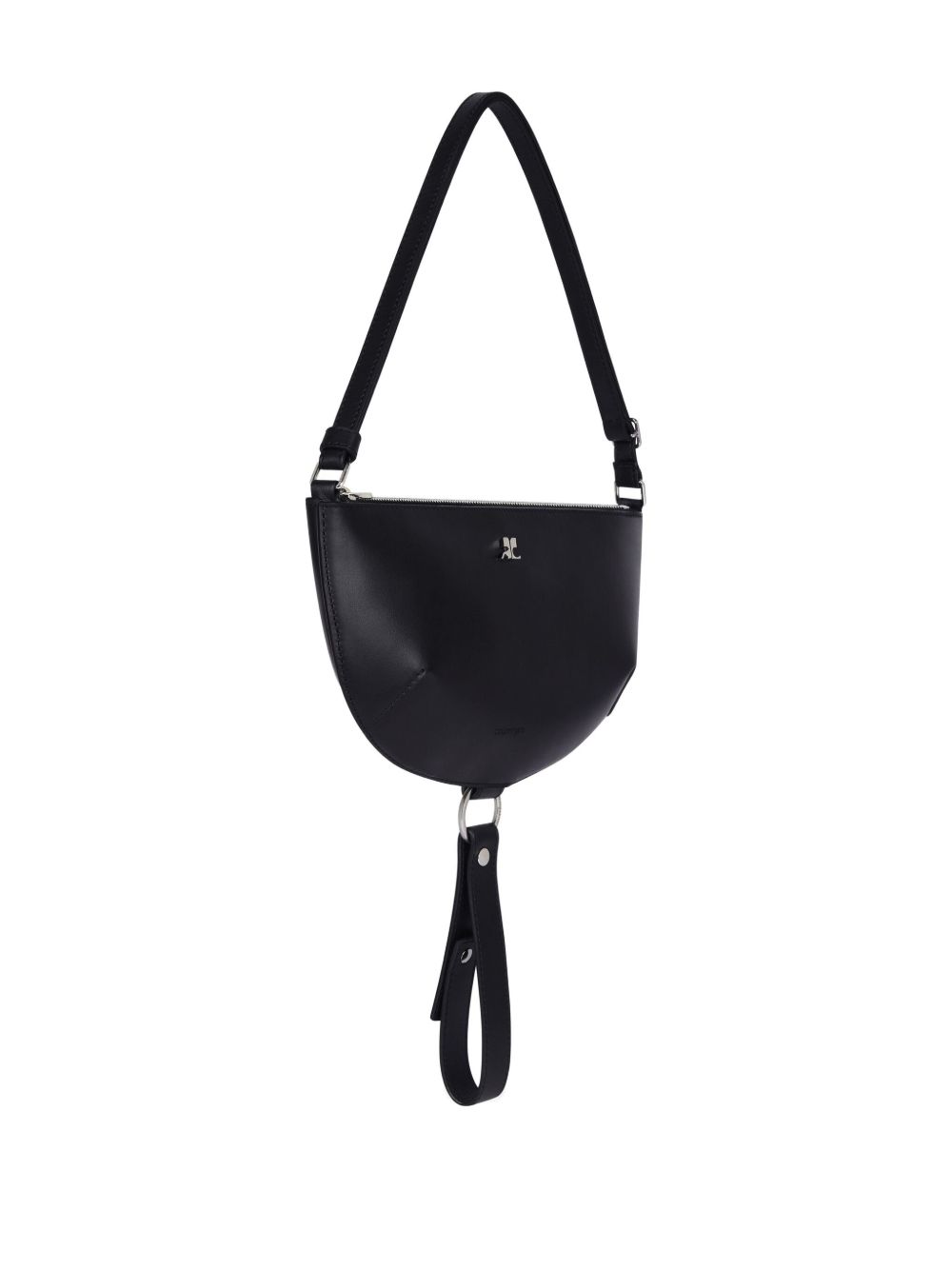 Courreges Pre Bags.. Sac bandoulière en cuir noir