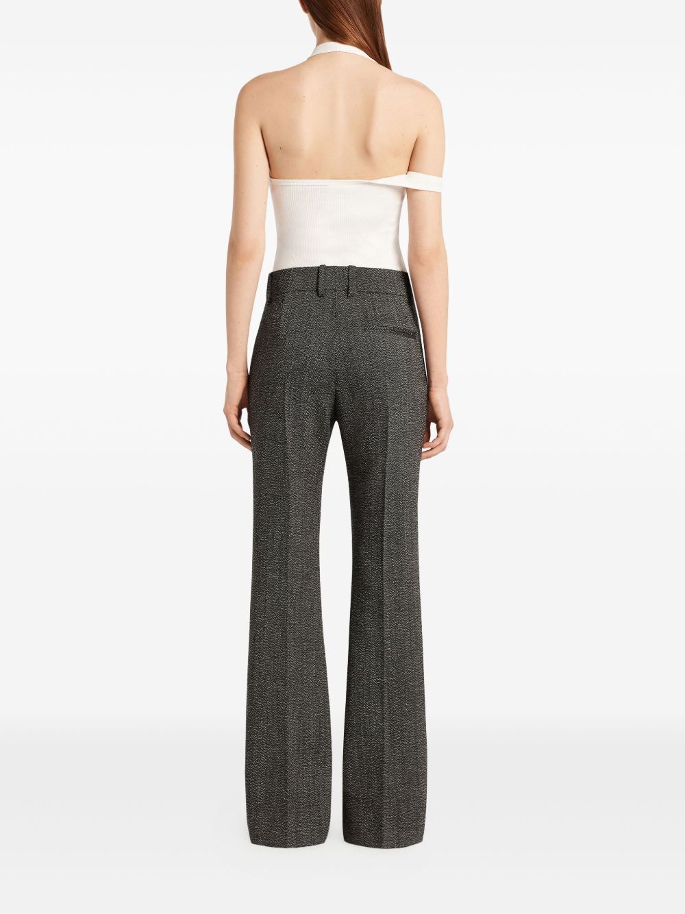 Camiseta Courreges Pre Top blanca sin mangas con logo bordado