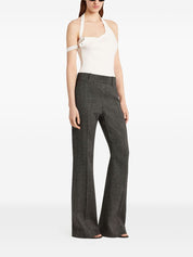 Camiseta Courreges Pre Top blanca sin mangas con logo bordado