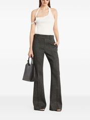 Camiseta Courreges Pre Top blanca sin mangas con logo bordado