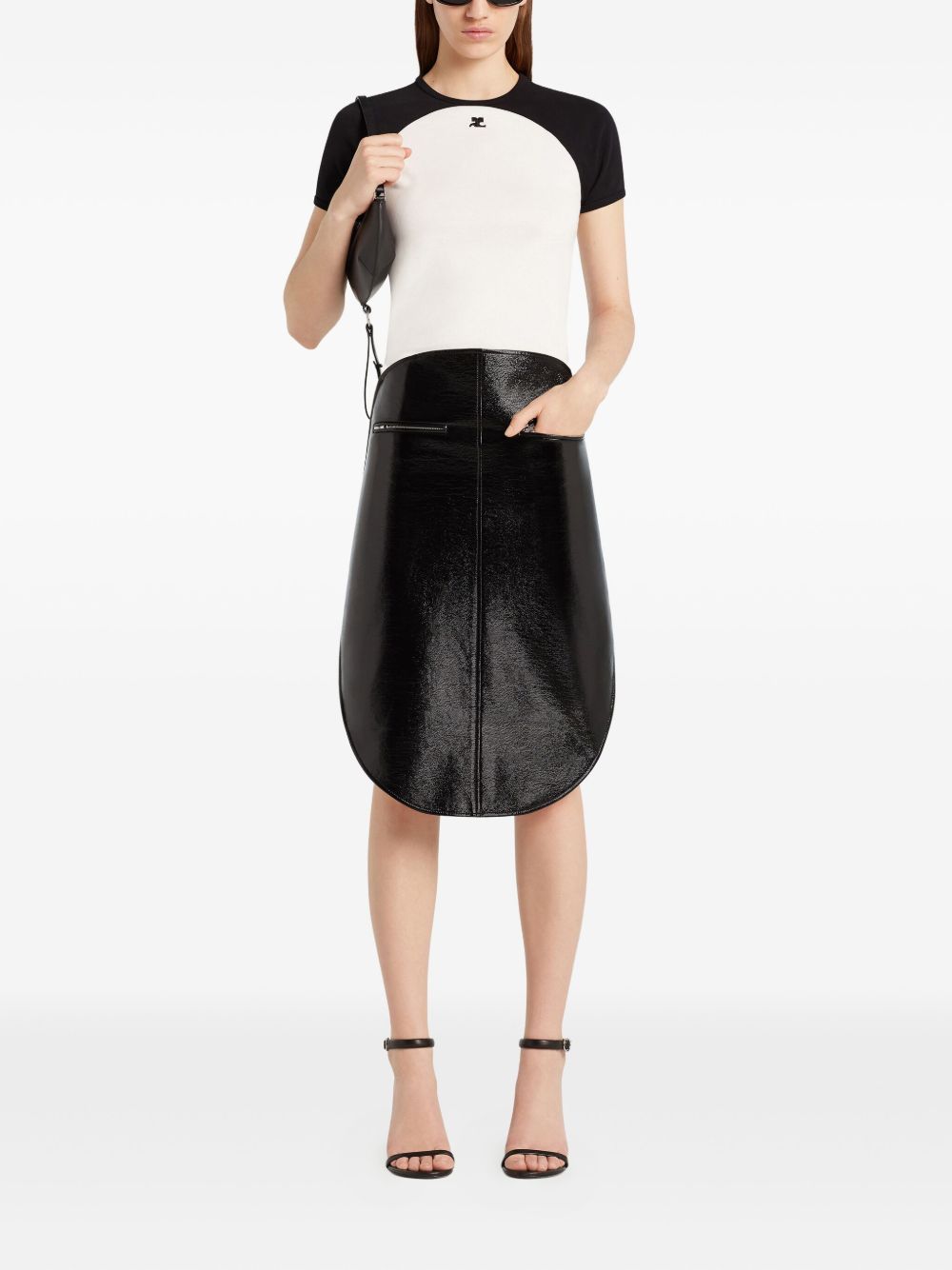 Courreges Pre T-shirts and Polos White cotton logo tee