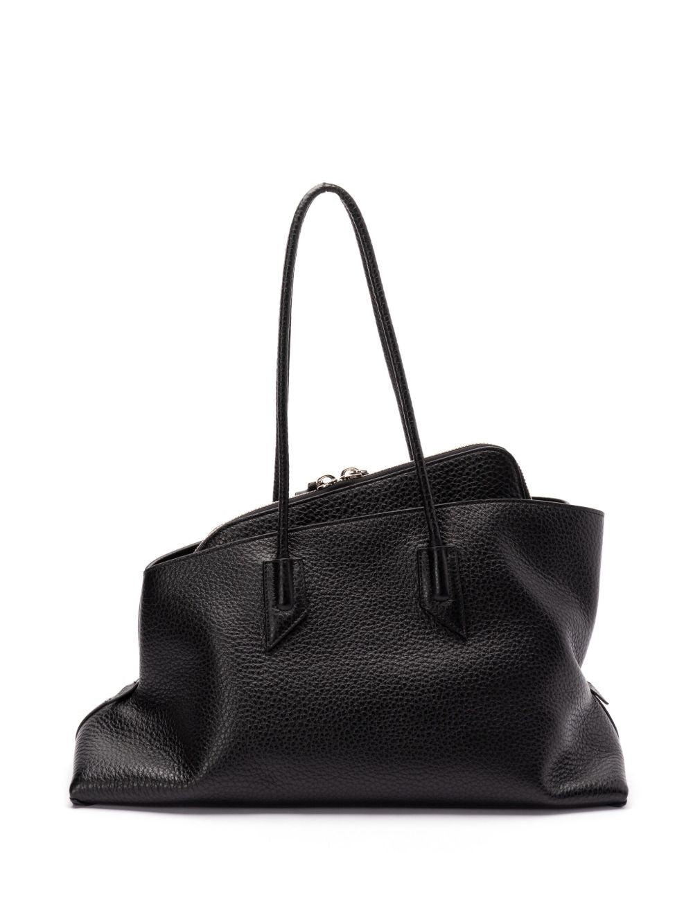 Black leather shoulder bag — The Attico Passeggiata