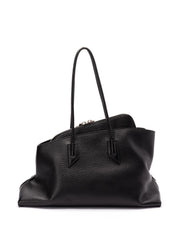 Black leather shoulder bag — The Attico Passeggiata