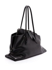 Black leather shoulder bag — The Attico Passeggiata