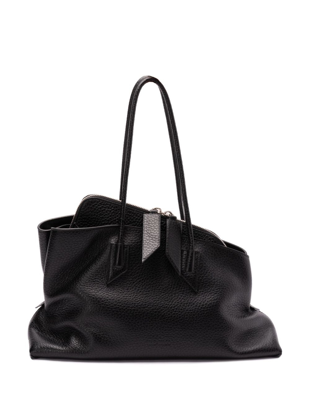 Black leather shoulder bag — The Attico Passeggiata