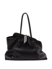 Black leather shoulder bag — The Attico Passeggiata