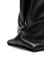 Black leather shoulder bag — The Attico Passeggiata