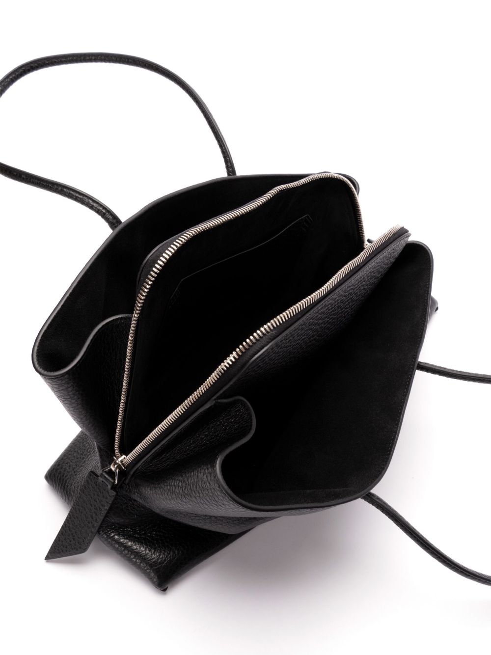 Black leather shoulder bag — The Attico Passeggiata