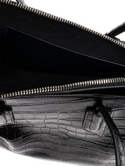 Black Medium Leather Shoulder Bag — The Attico