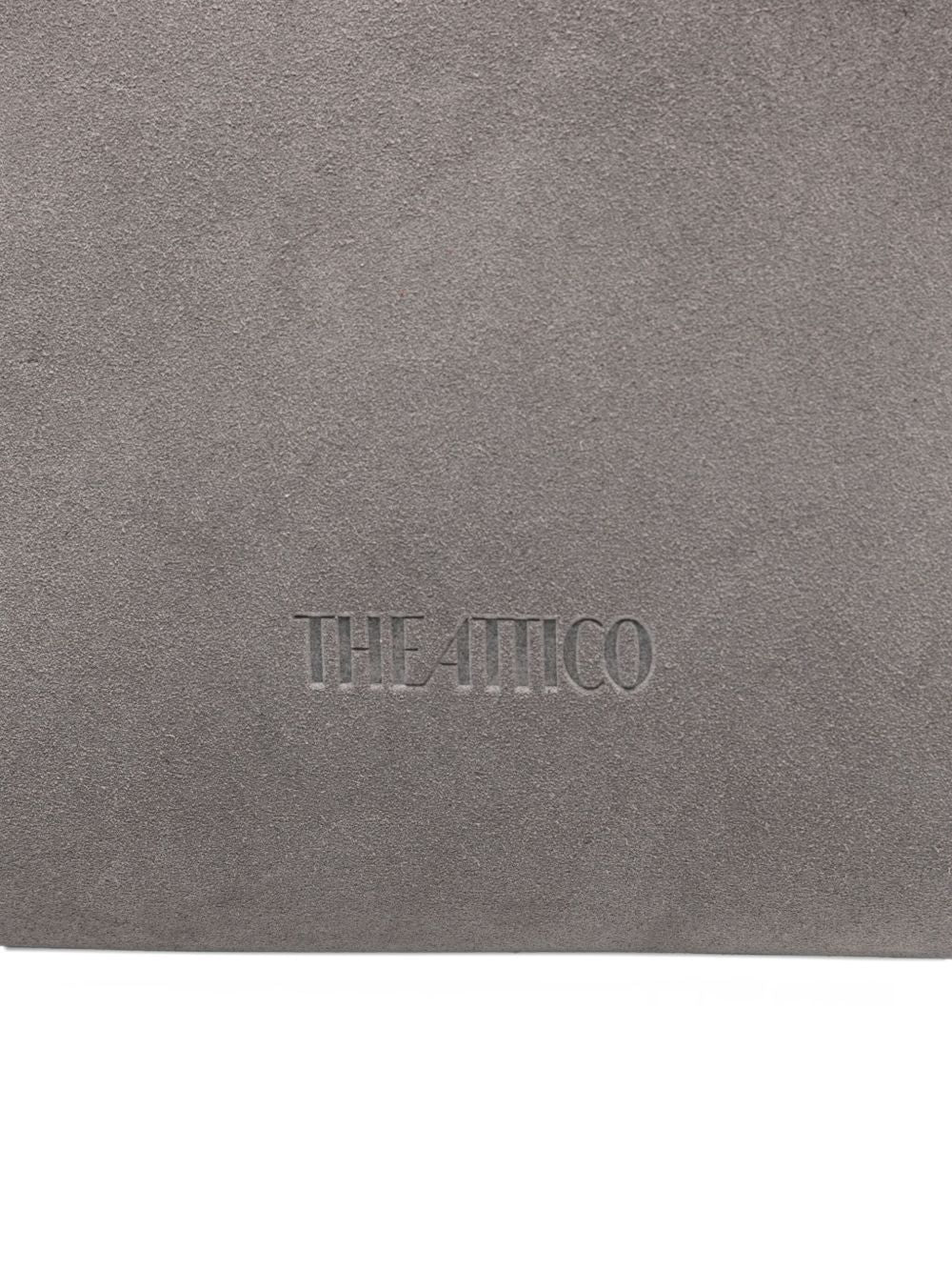 Grey leather shoulder bag — The Attico