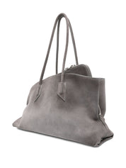 Grey leather shoulder bag — The Attico