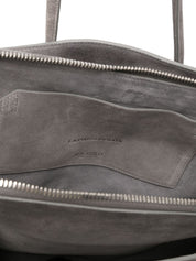 Grey leather shoulder bag — The Attico